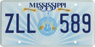 MS license plate ZLL589