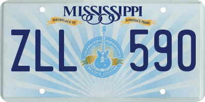 MS license plate ZLL590
