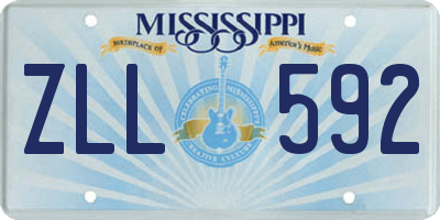 MS license plate ZLL592
