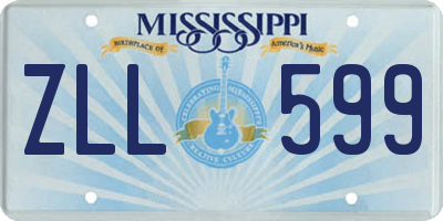 MS license plate ZLL599