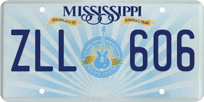 MS license plate ZLL606