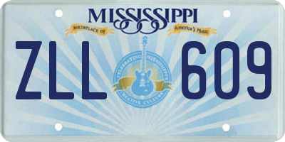 MS license plate ZLL609