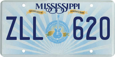 MS license plate ZLL620