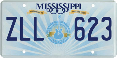 MS license plate ZLL623