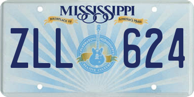 MS license plate ZLL624