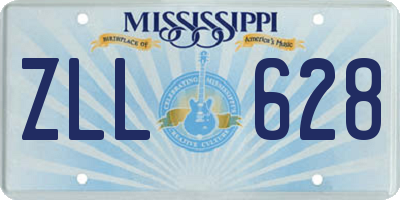 MS license plate ZLL628