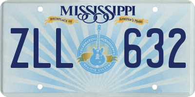 MS license plate ZLL632