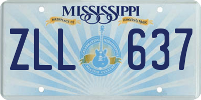 MS license plate ZLL637