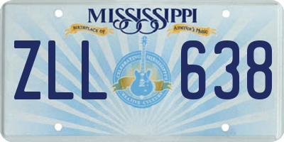 MS license plate ZLL638