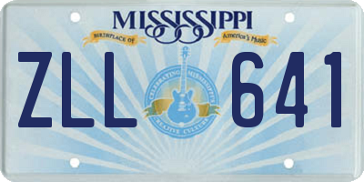 MS license plate ZLL641
