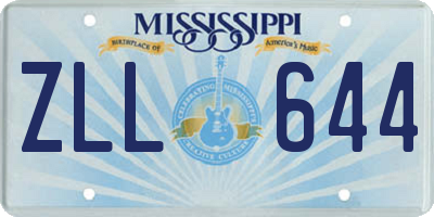 MS license plate ZLL644