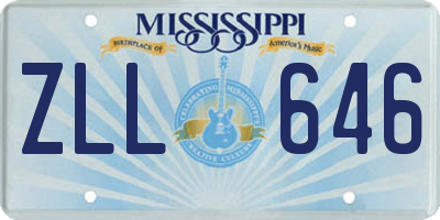 MS license plate ZLL646
