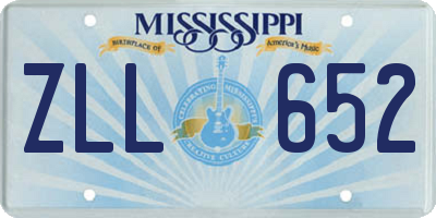 MS license plate ZLL652