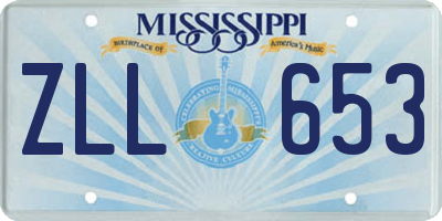MS license plate ZLL653