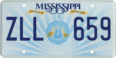 MS license plate ZLL659