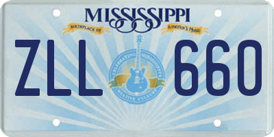 MS license plate ZLL660