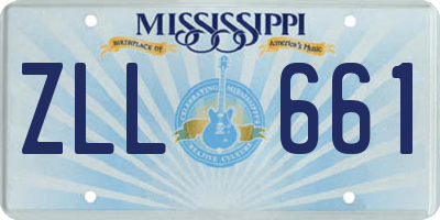 MS license plate ZLL661