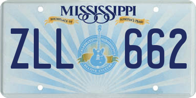 MS license plate ZLL662