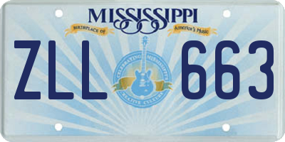 MS license plate ZLL663