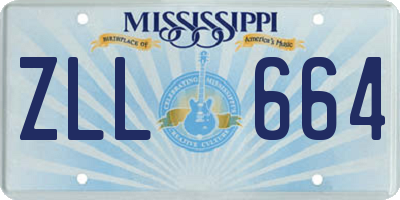 MS license plate ZLL664