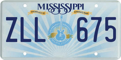 MS license plate ZLL675