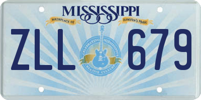 MS license plate ZLL679