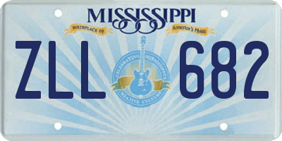 MS license plate ZLL682