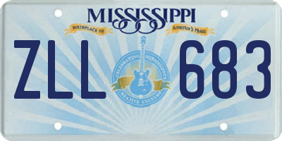 MS license plate ZLL683