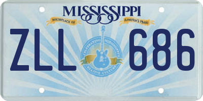 MS license plate ZLL686