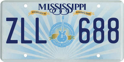 MS license plate ZLL688