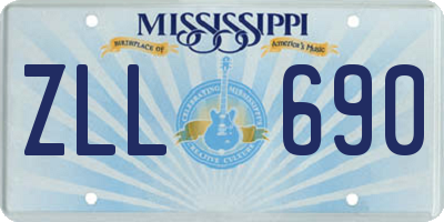MS license plate ZLL690