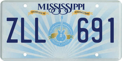 MS license plate ZLL691