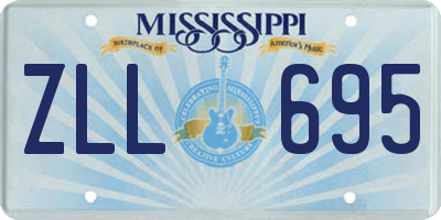 MS license plate ZLL695