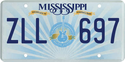 MS license plate ZLL697