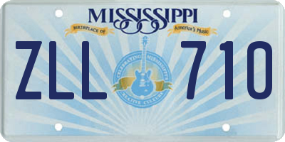 MS license plate ZLL710