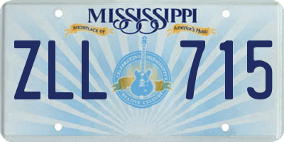 MS license plate ZLL715