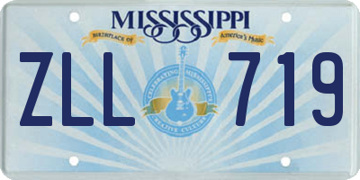 MS license plate ZLL719