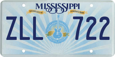 MS license plate ZLL722