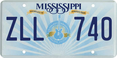 MS license plate ZLL740