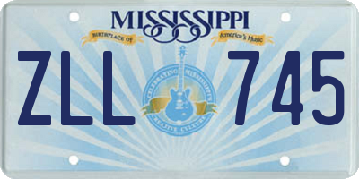 MS license plate ZLL745