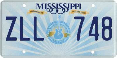 MS license plate ZLL748