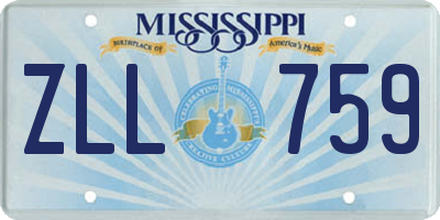 MS license plate ZLL759