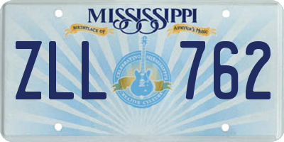 MS license plate ZLL762