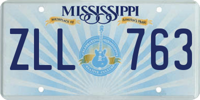 MS license plate ZLL763