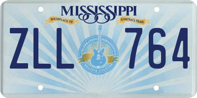 MS license plate ZLL764