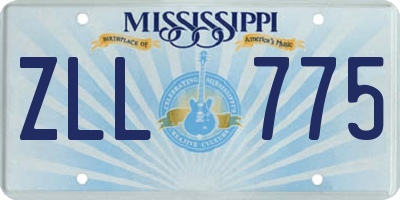 MS license plate ZLL775