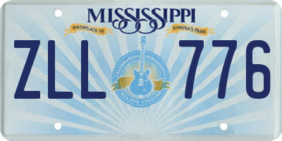 MS license plate ZLL776