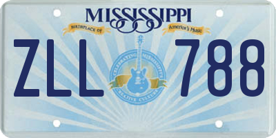 MS license plate ZLL788