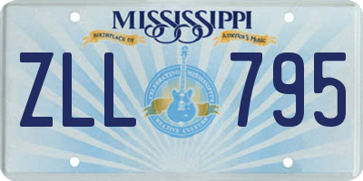 MS license plate ZLL795