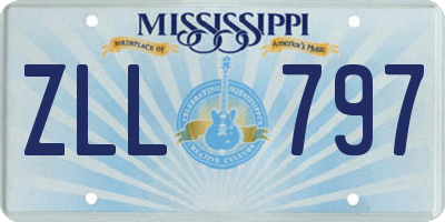 MS license plate ZLL797